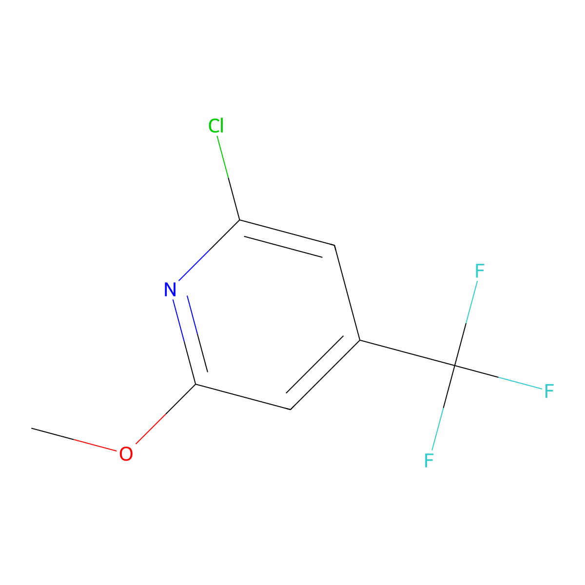 2-Chloro-6-methoxy-4-(trifluoromethyl)pyridine molecular structure, CAS 1160994-99-9