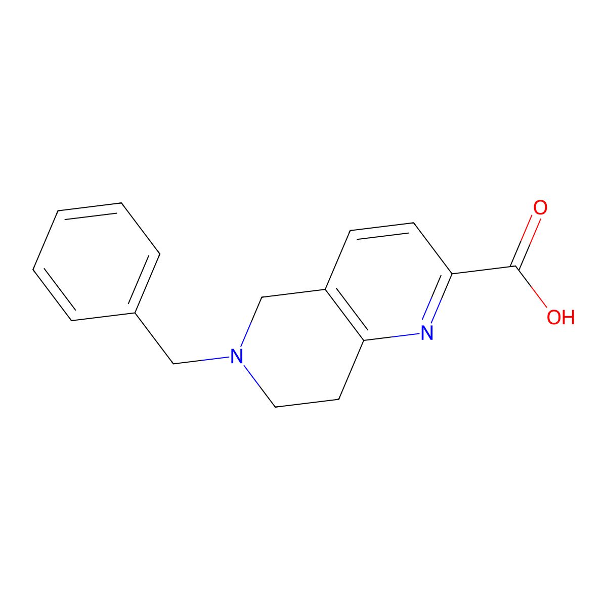 6-Benzyl-5,6,7,8-tetrahydro-1,6-naphthyridine-2-carboxylic acid molecular structure, CAS 1160995-15-2