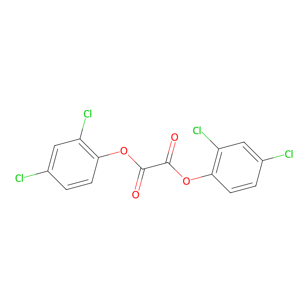 Bis(2,4-dichlorophenyl) oxalate molecular structure, CAS 1161-08-6