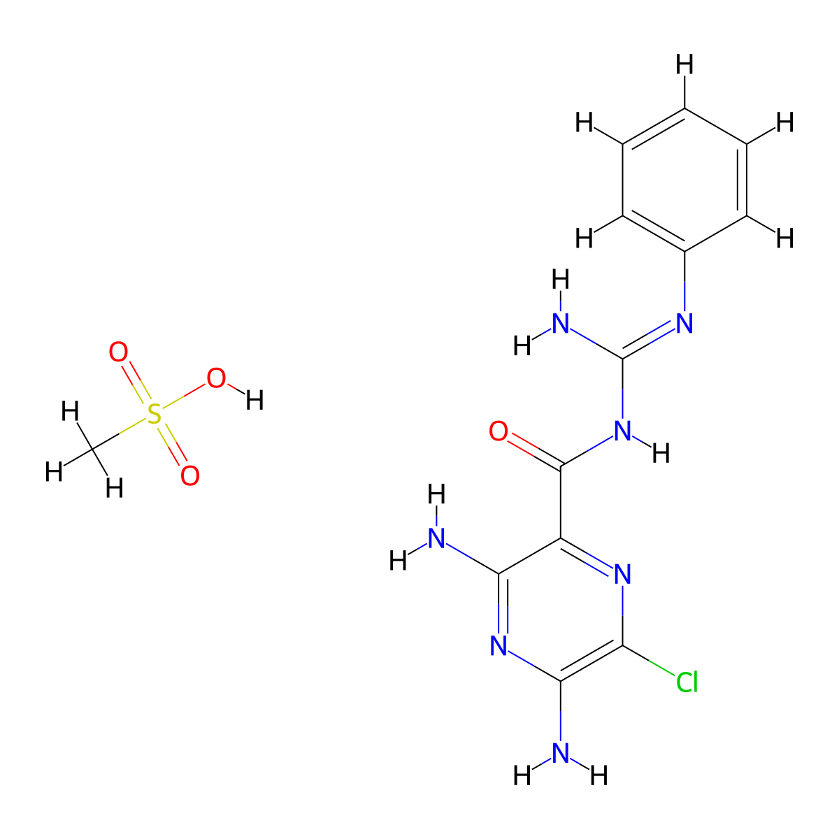 Phenamil Methanesulfonate molecular structure, CAS 1161-94-0