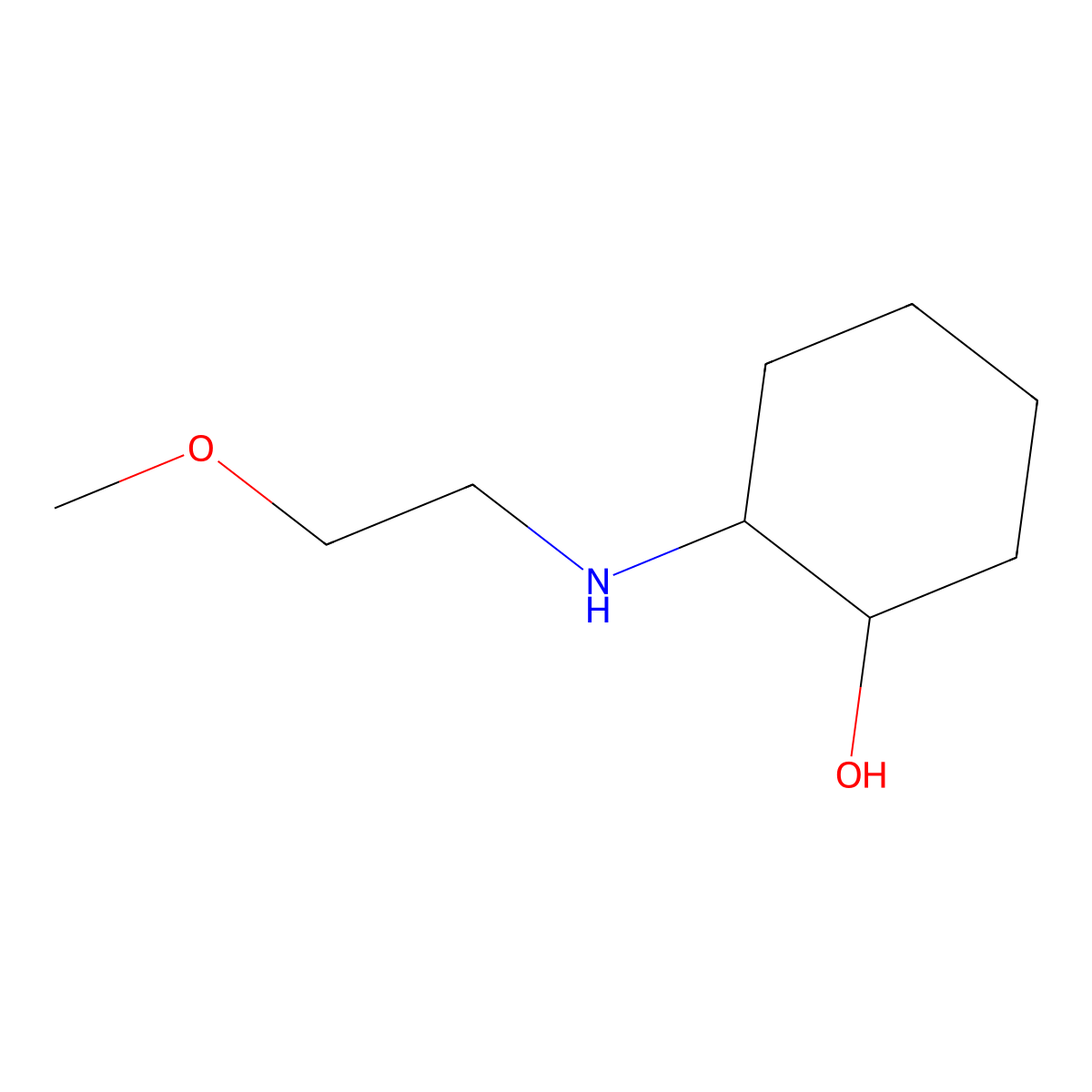 2-((2-Methoxyethyl)amino)cyclohexanol molecular structure, CAS 1161009-87-5