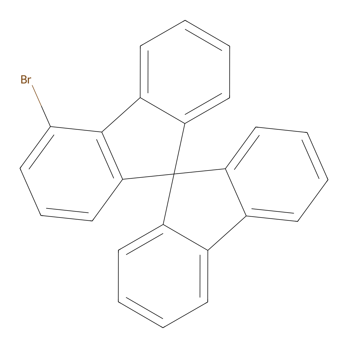 4-bromo-9,9'-Spirobi(9H-fluorene) molecular structure, CAS 1161009-88-6