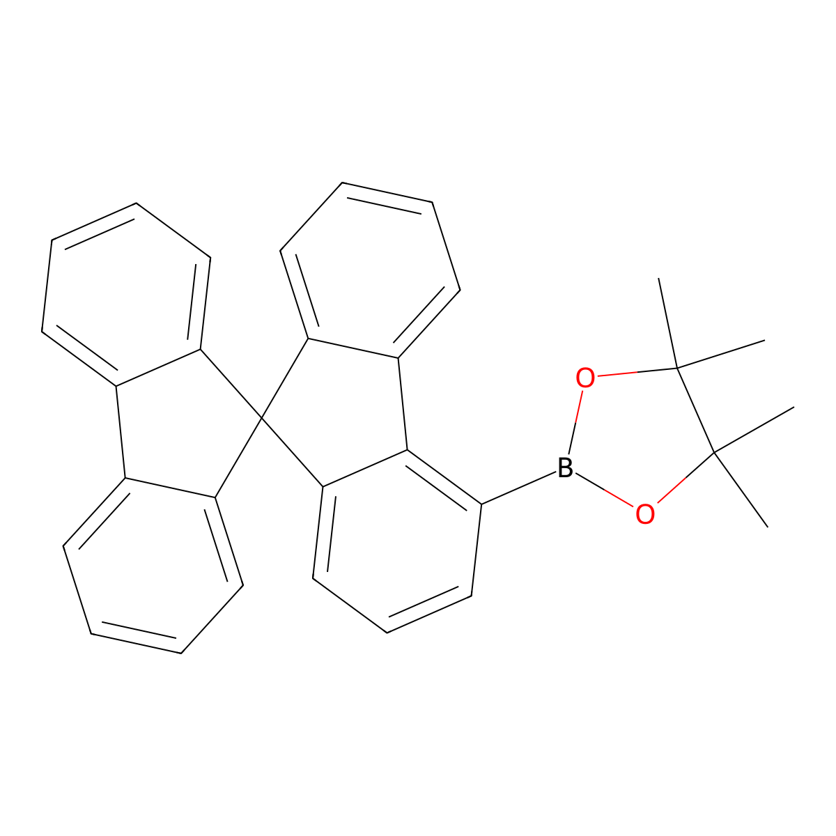 4,4,5,5-Tetramethyl-2-(9,9'-spirobi[9H-fluoren]-4-yl)-1,3,2-dioxaborolane molecular structure, CAS 1161009-89-7