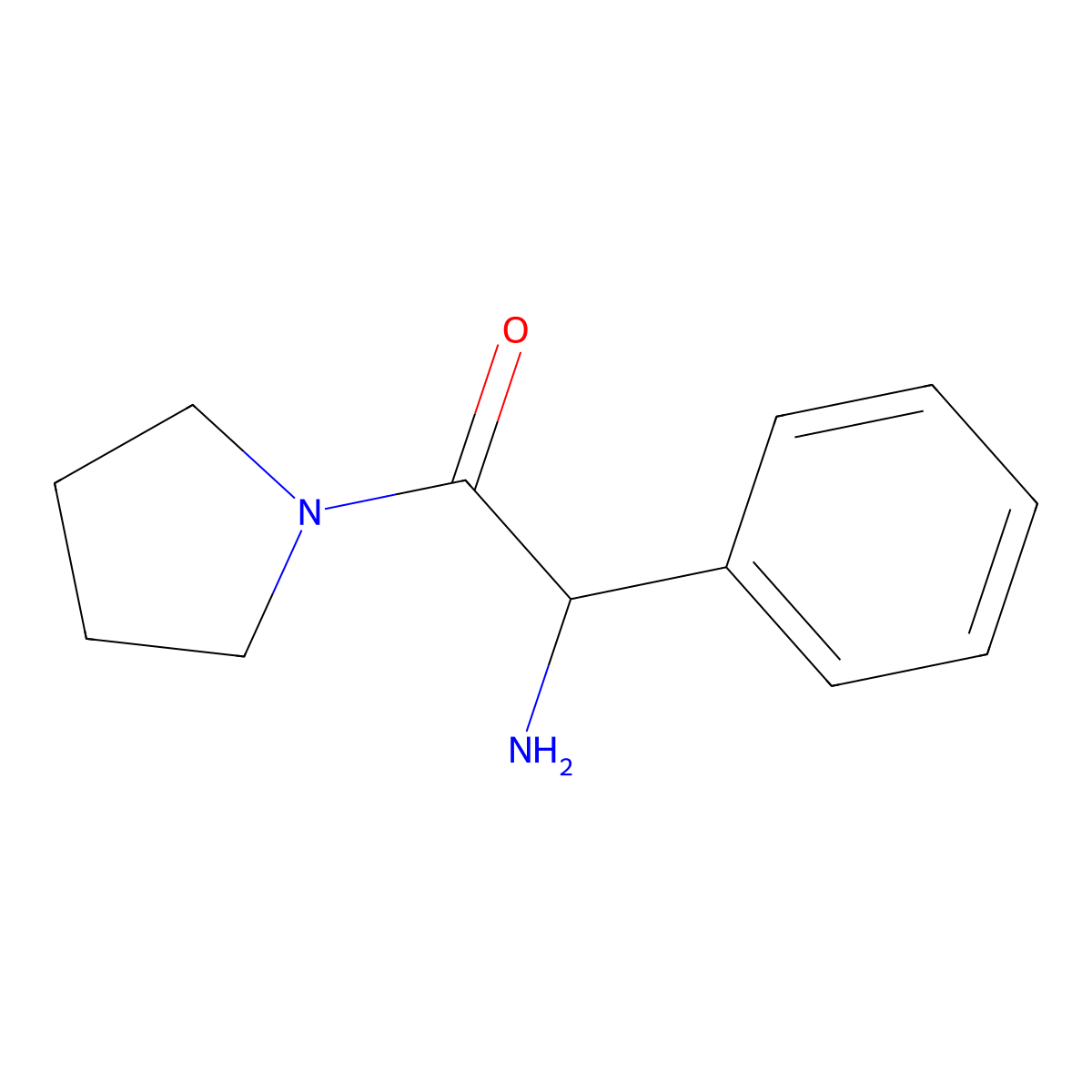 2-Amino-2-phenyl-1-(pyrrolidin-1-yl)ethan-1-one molecular structure, CAS 1161012-25-4