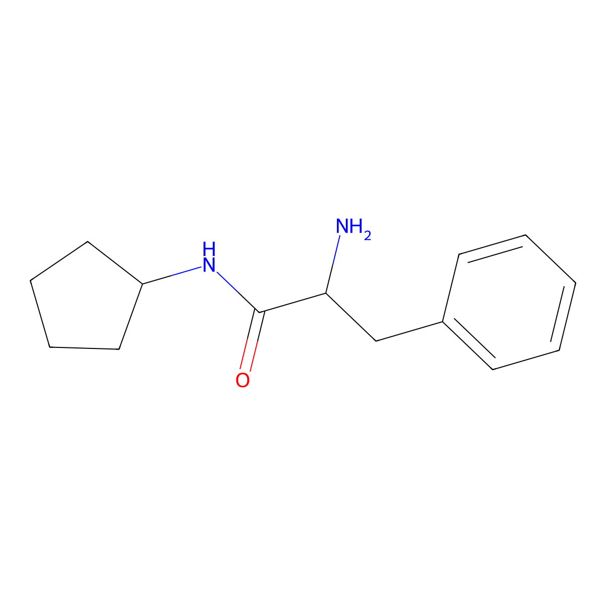 2-Amino-N-cyclopentyl-3-phenylpropanamide molecular structure, CAS 1161014-56-7