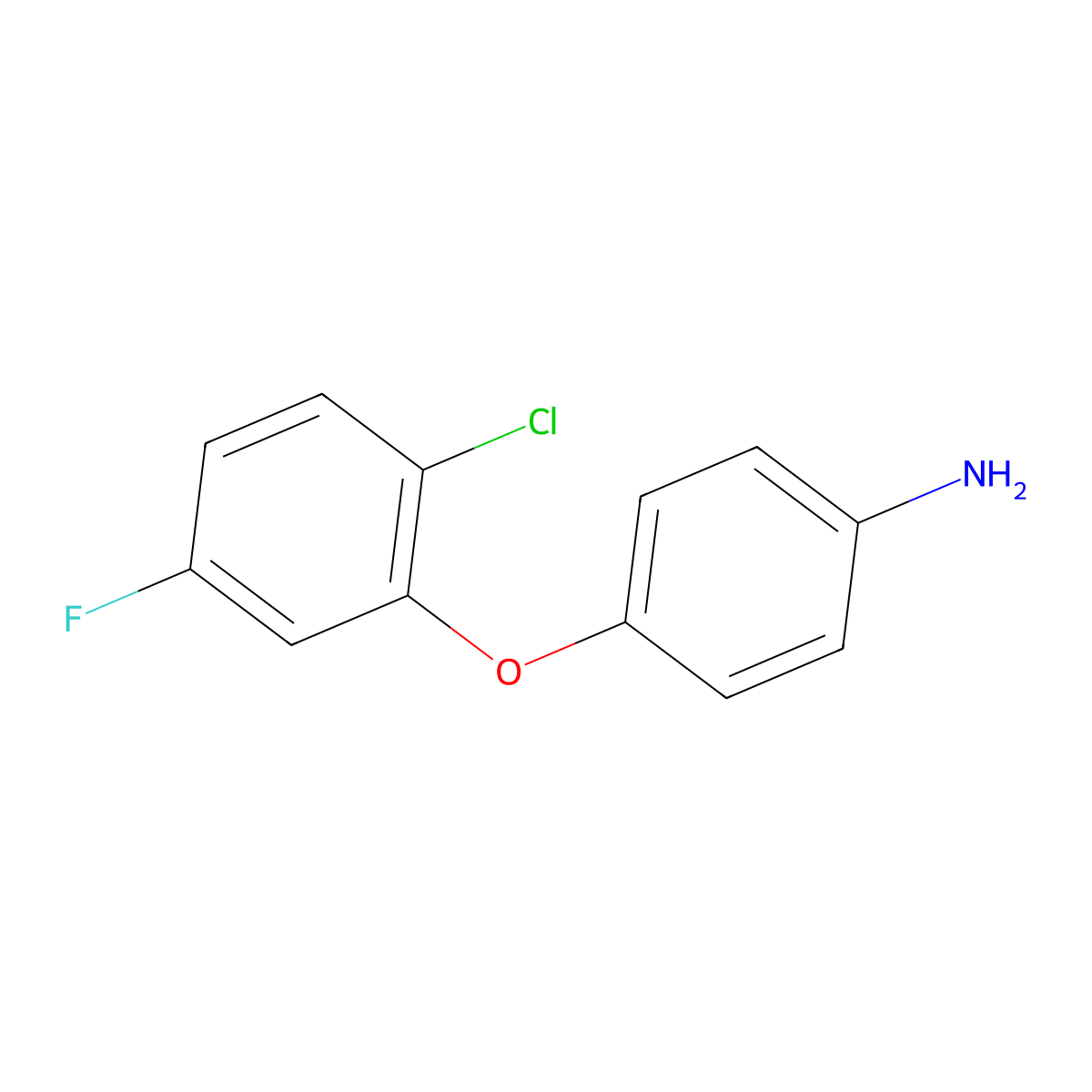 4-(2-Chloro-5-fluorophenoxy)aniline molecular structure, CAS 1161026-07-8