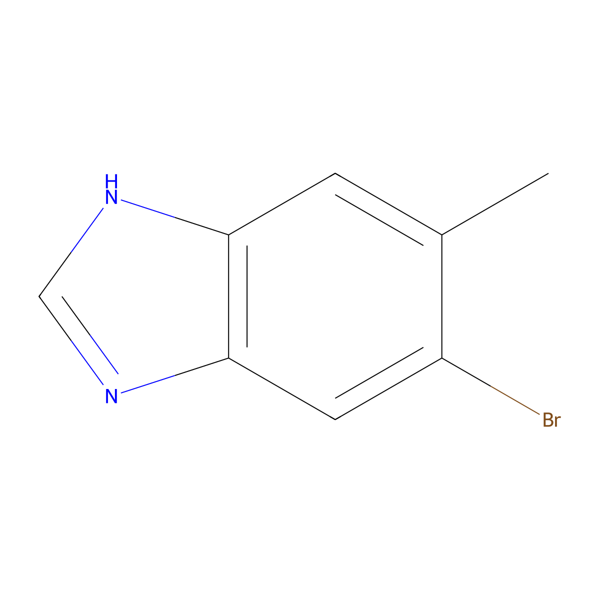 5-bromo-6-methyl-1H-benzo[d]imidazole molecular structure, CAS 116106-16-2