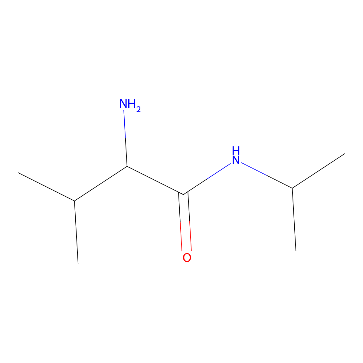 2-Amino-N-isopropyl-3-methylbutanamide molecular structure, CAS 1161069-91-5