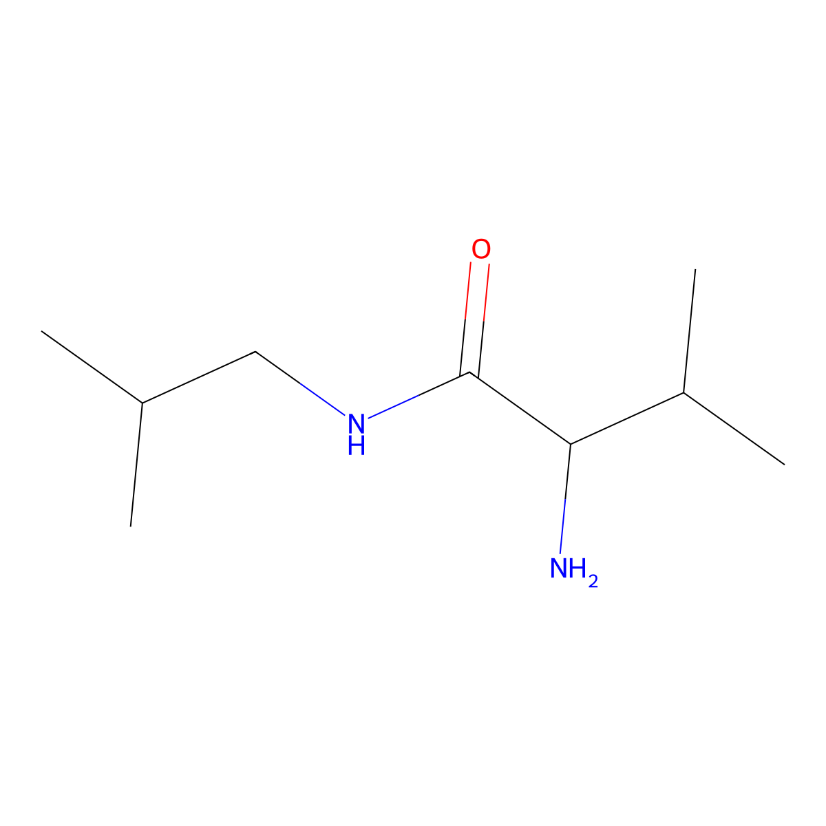 2-amino-3-methyl-N-(2-methylpropyl)butanamide molecular structure, CAS 1161070-01-4