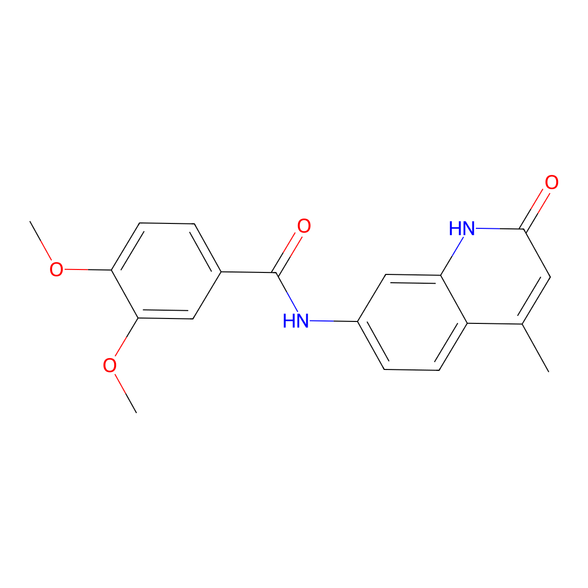 3,4-dimethoxy-N-(4-methyl-2-oxo-1,2-dihydroquinolin-7-yl)benzamide molecular structure, CAS 1161124-44-2
