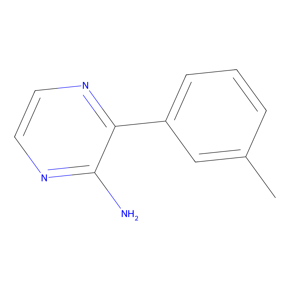 3-(3-Methylphenyl)pyrazin-2-amine molecular structure, CAS 116114-59-1