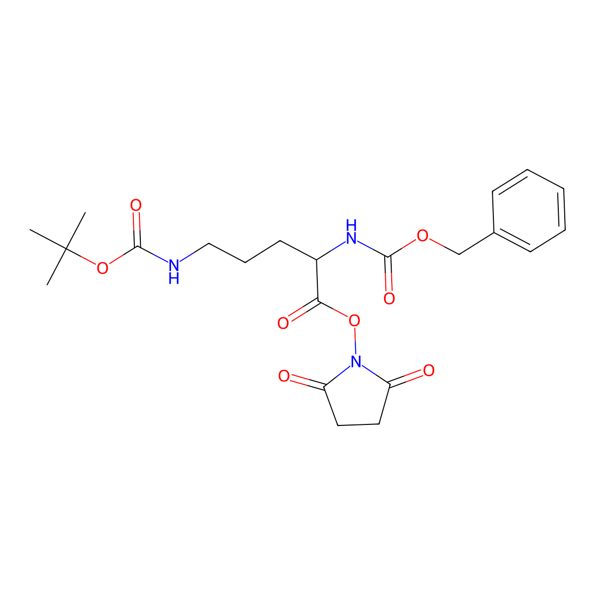 Z-L-Orn(boc)-osu molecular structure, CAS 116115-11-8