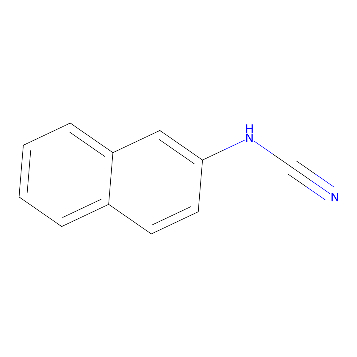 Naphthalen-2-ylcyanamide molecular structure, CAS 116120-22-0