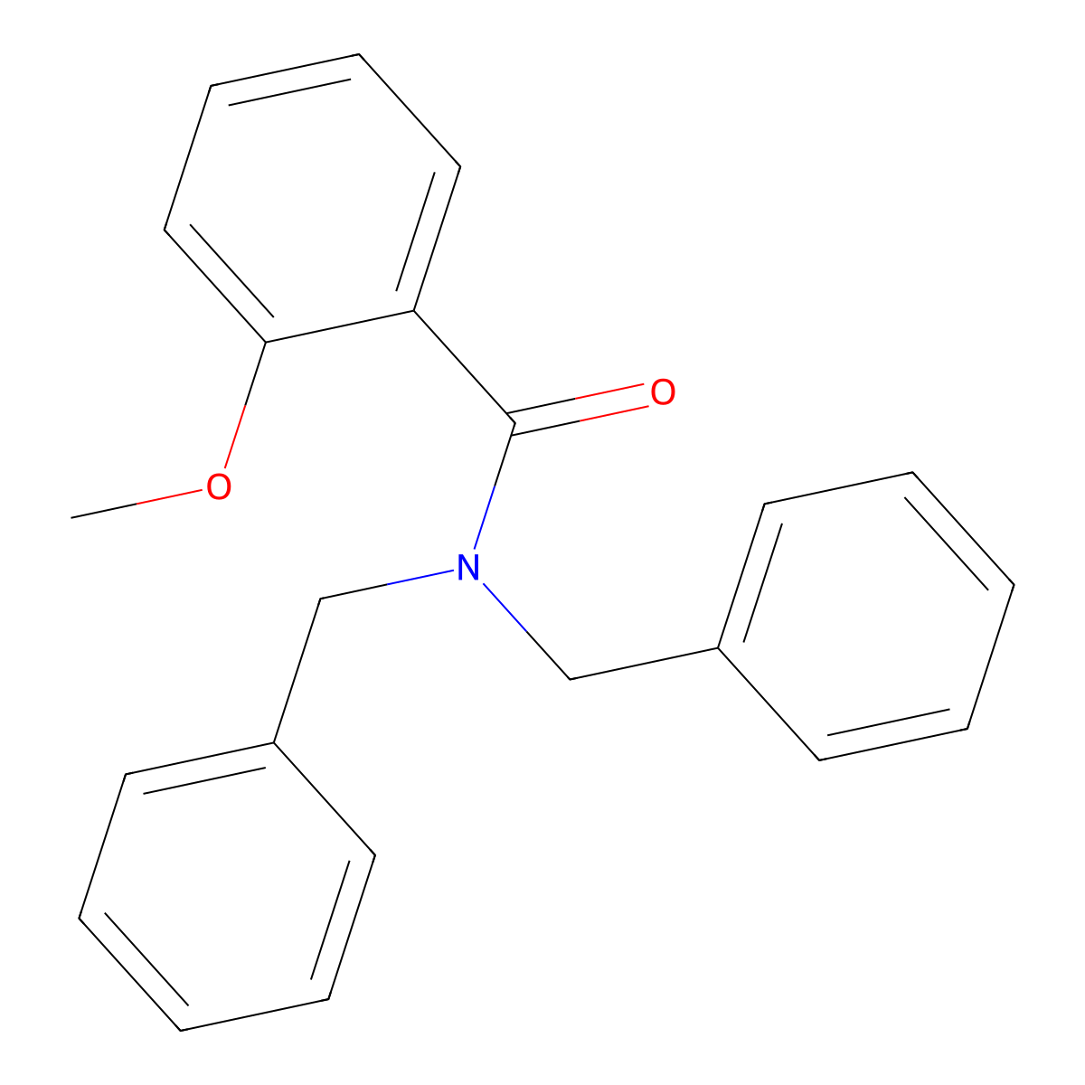 N,N-dibenzyl-2-methoxybenzamide molecular structure, CAS 116120-77-5