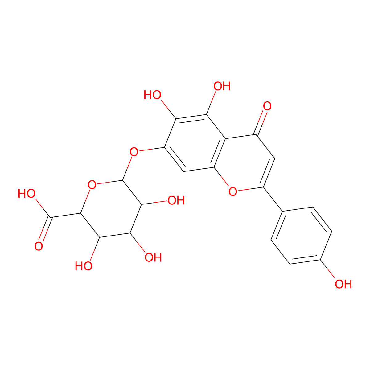 Breviscapine molecular structure, CAS 116122-36-2