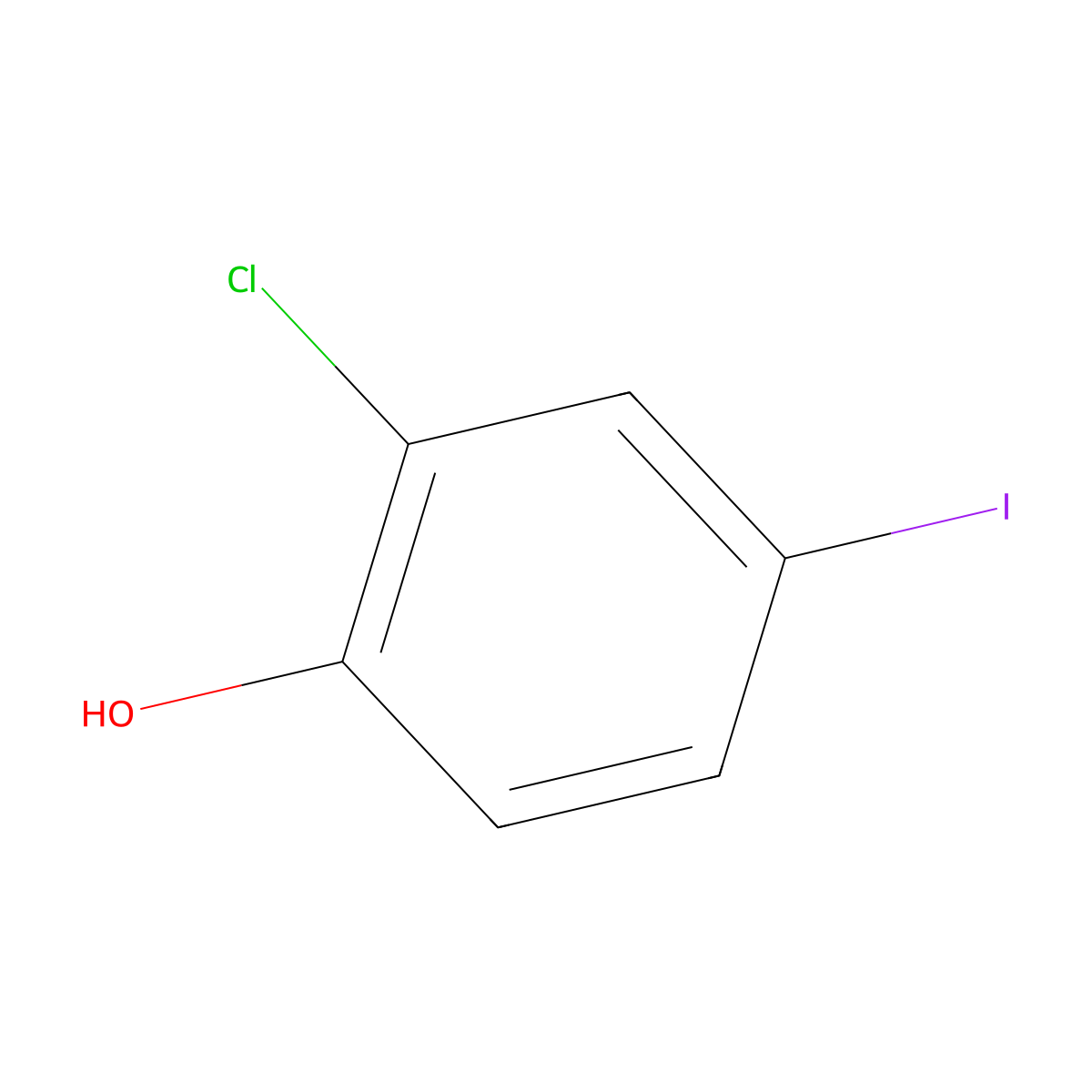 2-Chloro-4-iodophenol molecular structure, CAS 116130-33-7