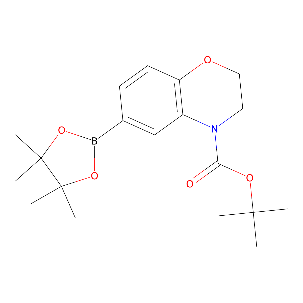 tert-Butyl 6-(4,4,5,5-tetramethyl-1,3,2-dioxaborolan-2-yl)-2H-benzo[b][1,4]oxazine-4(3H)-carboxylate molecular structure, CAS 1161362-35-1