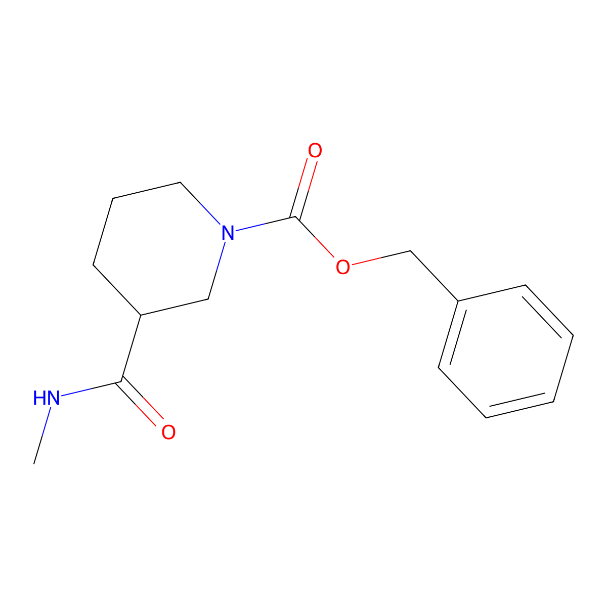 Benzyl 3-(methylcarbamoyl)piperidine-1-carboxylate molecular structure, CAS 1161364-24-4