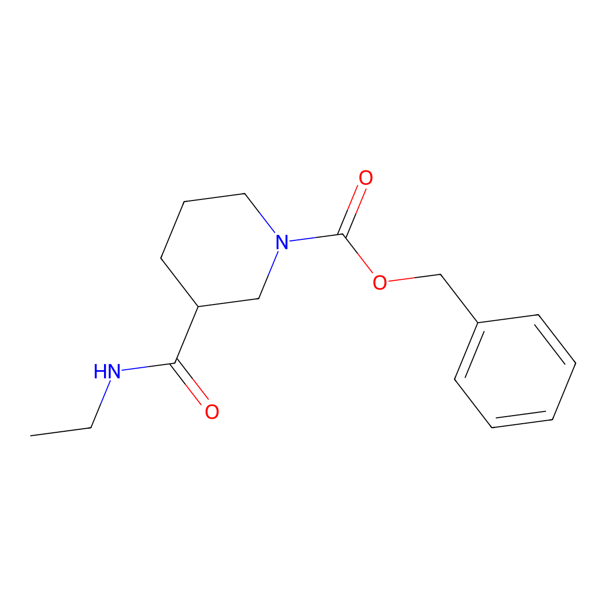 Benzyl 3-(ethylcarbamoyl)piperidine-1-carboxylate molecular structure, CAS 1161364-25-5