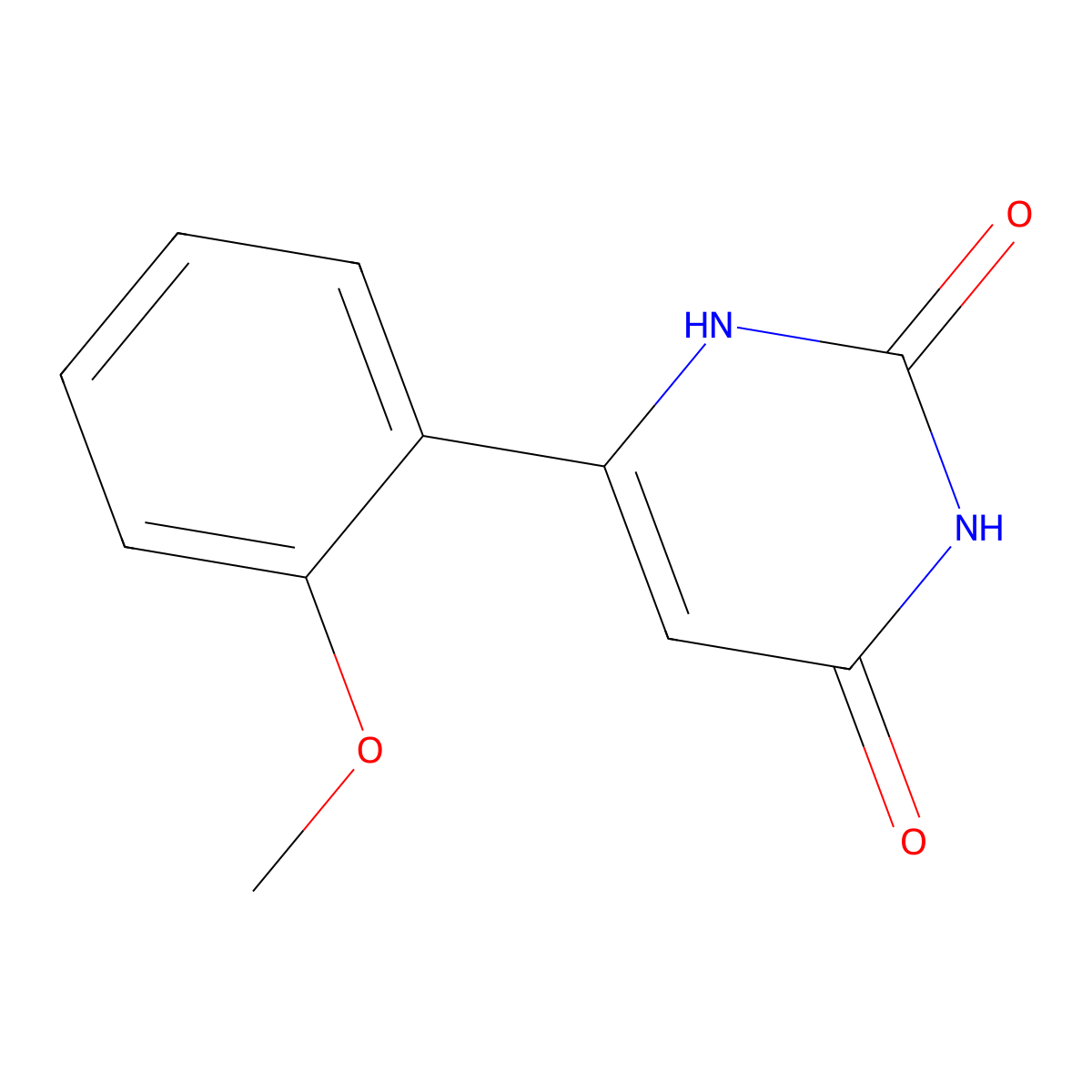 6-(2-Methoxyphenyl)pyrimidine-2,4(1H,3H)-dione molecular structure, CAS 116137-74-7