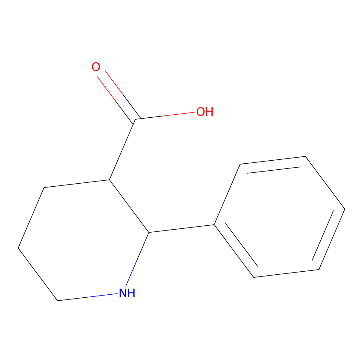 2-Phenylpiperidine-3-carboxylic acid molecular structure, CAS 116140-17-1