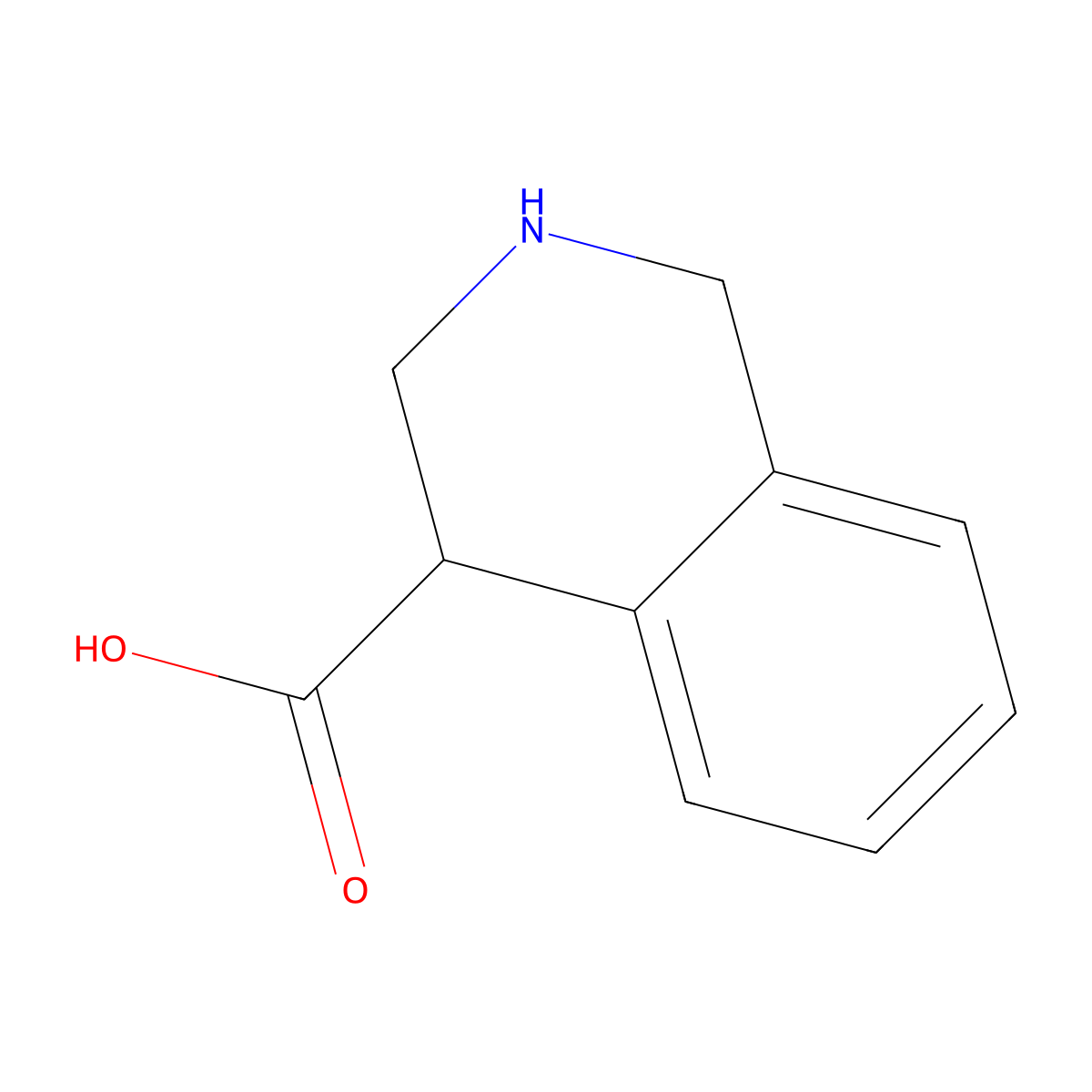 1,2,3,4-Tetrahydroisoquinoline-4-carboxylic acid molecular structure, CAS 116140-19-3