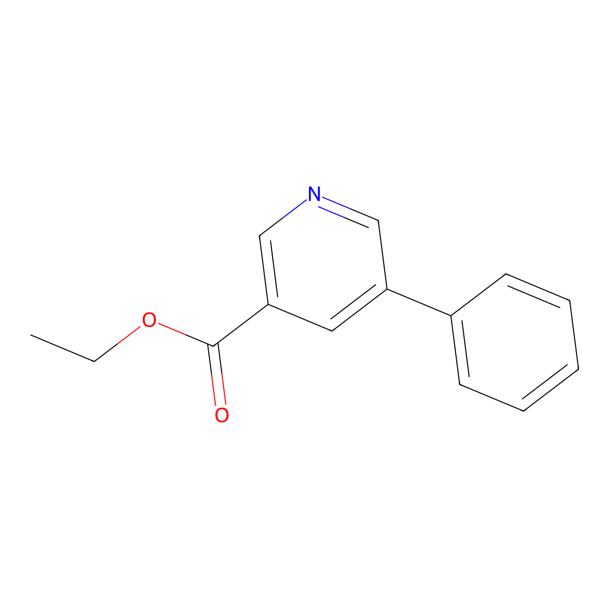 Ethyl 5-phenylnicotinate molecular structure, CAS 116140-28-4