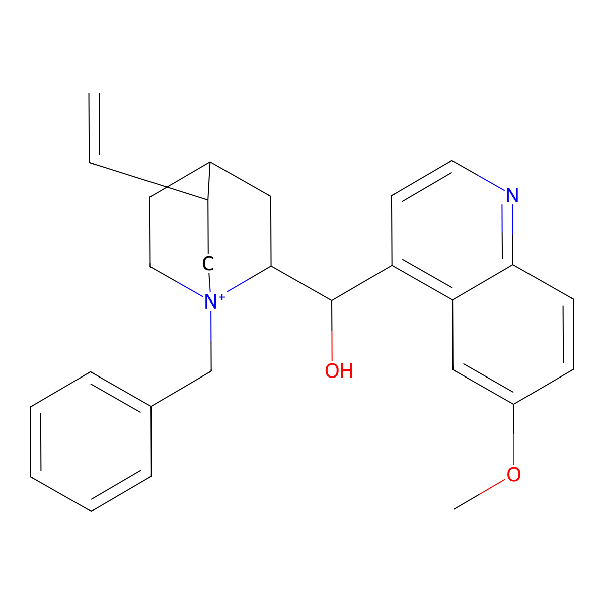 (8alpha,9R)-9-Hydroxy-6'-methoxy-1-(phenylmethyl)cinchonanium molecular structure, CAS 116140-66-0