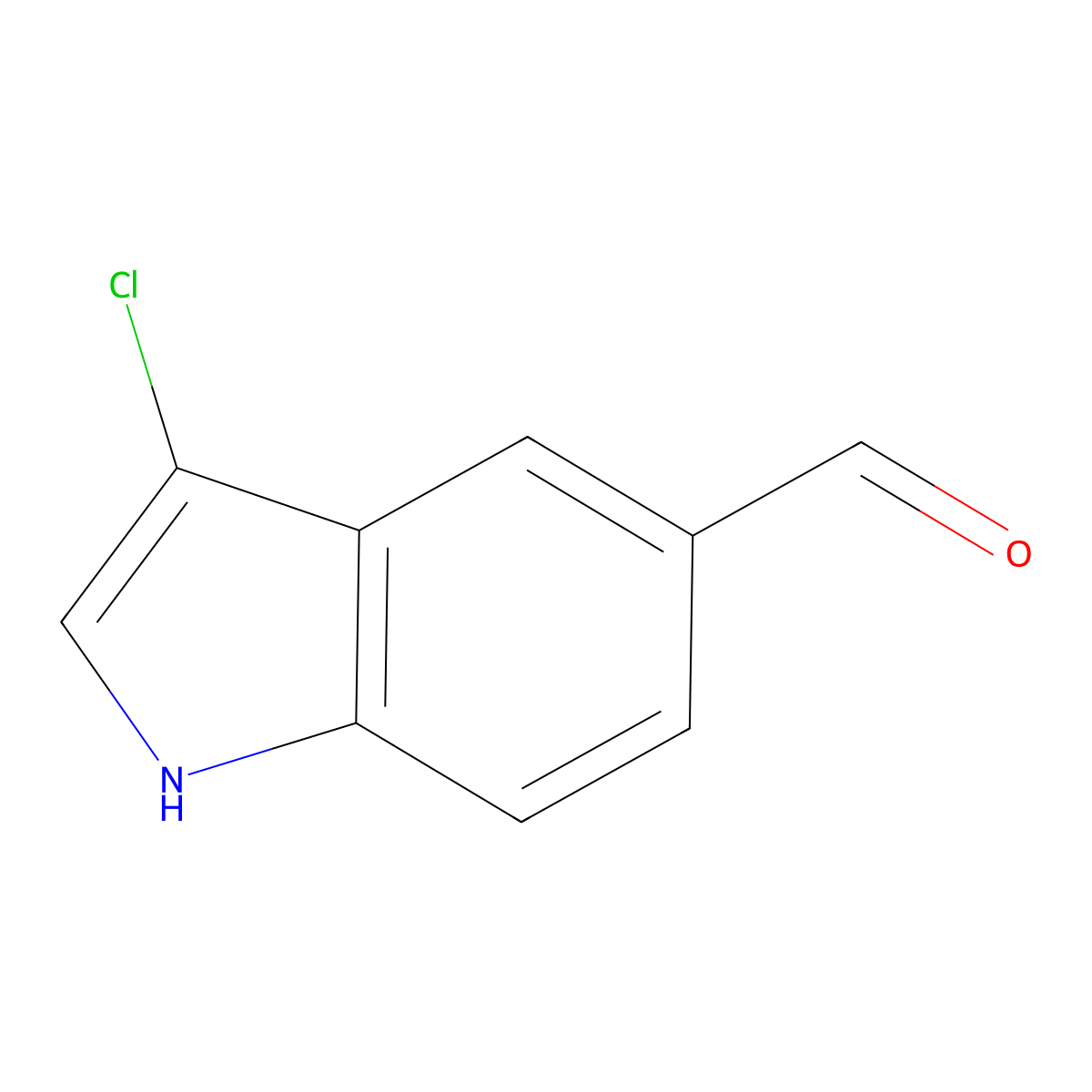3-chloro-1H-indole-5-carbaldehyde molecular structure, CAS 1161426-33-0