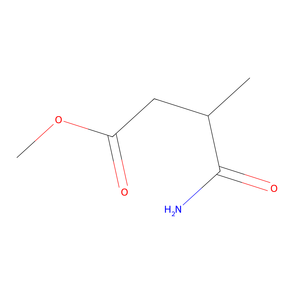 Methyl 4-amino-3-methyl-4-oxo-butanoate molecular structure, CAS 1161438-21-6