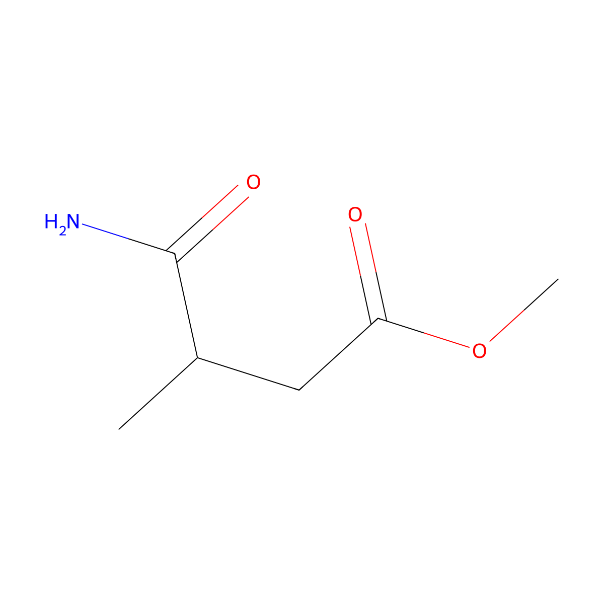 Methyl 4-amino-3-methyl-4-oxo-butanoate molecular structure, CAS 1161438-21-6