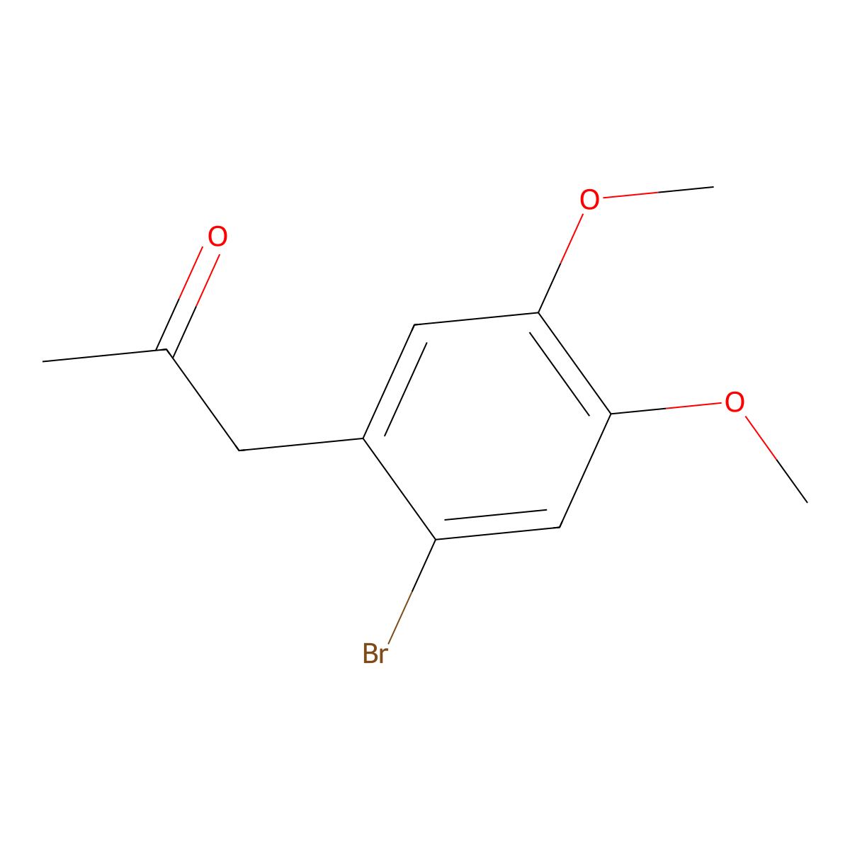 (2-Bromo-4,5-dimethoxyphenyl)acetone molecular structure, CAS 116145-28-9