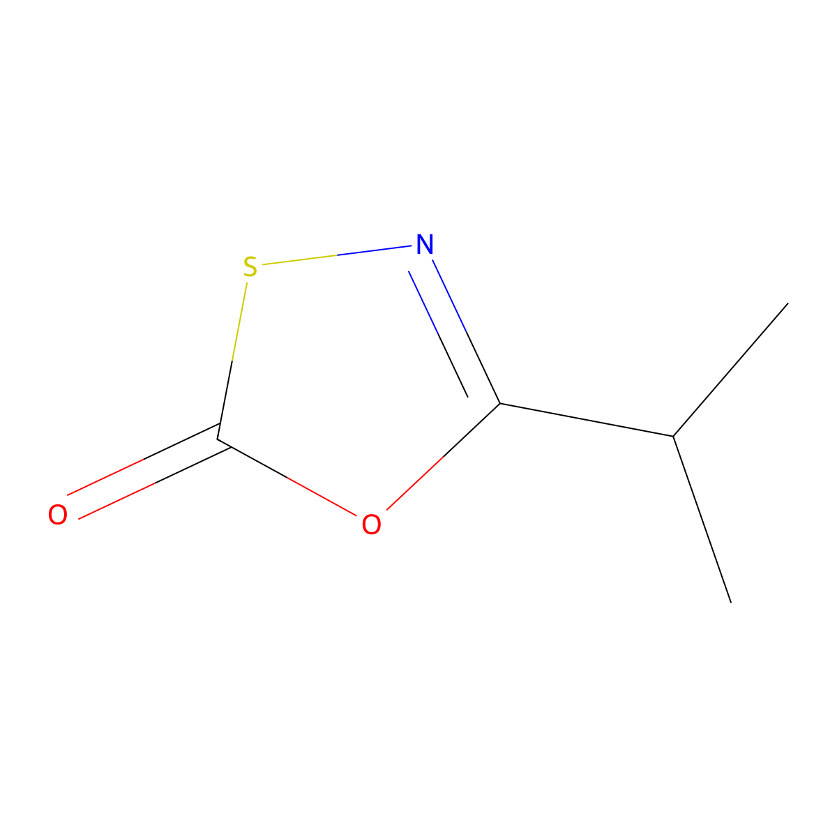 5-(propan-2-yl)-2H-1,3,4-oxathiazol-2-one molecular structure, CAS 116146-20-4