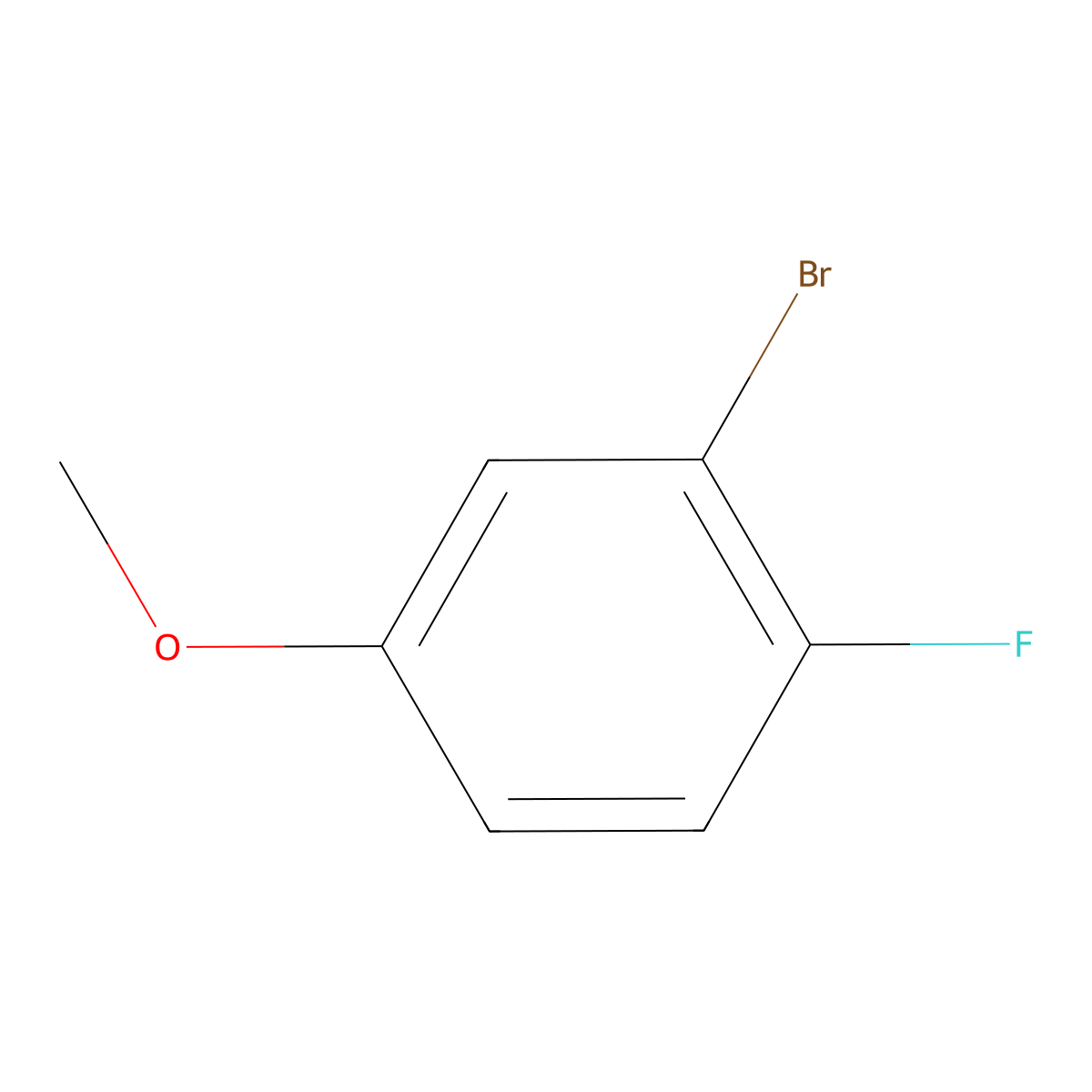2-Bromo-1-fluoro-4-methoxybenzene molecular structure, CAS 1161497-23-9