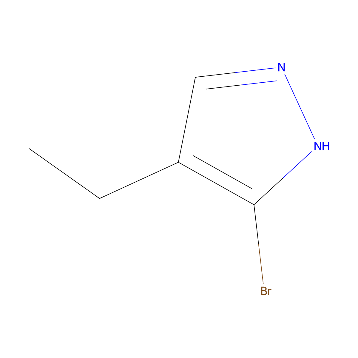5-bromo-4-ethyl-1H-pyrazole molecular structure, CAS 1161497-24-0