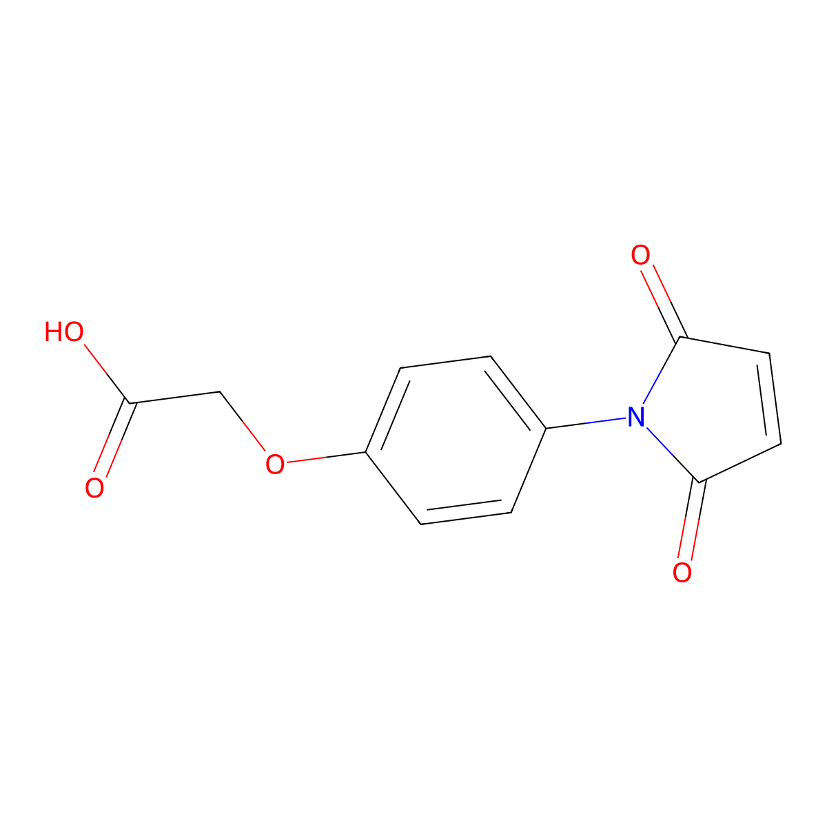 [4-(2,5-dioxo-2,5-dihydro-1H-pyrrol-1-yl)phenoxy]acetic acid molecular structure, CAS 116153-78-7