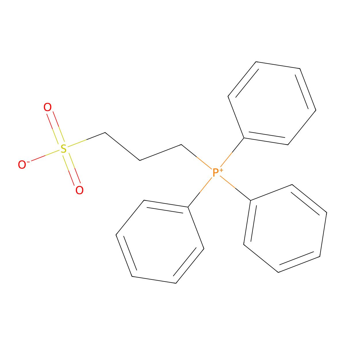 3-(Triphenylphosphonio)propane-1-sulfonate molecular structure, CAS 116154-22-4