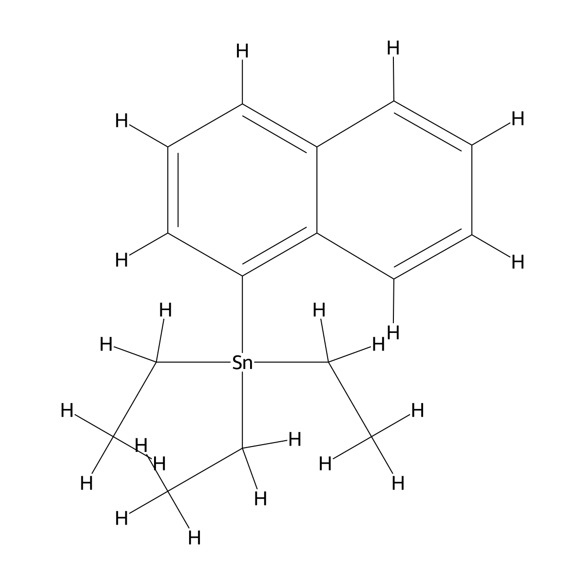 Triethyl(naphthalen-1-yl)stannane molecular structure, CAS 116159-67-2