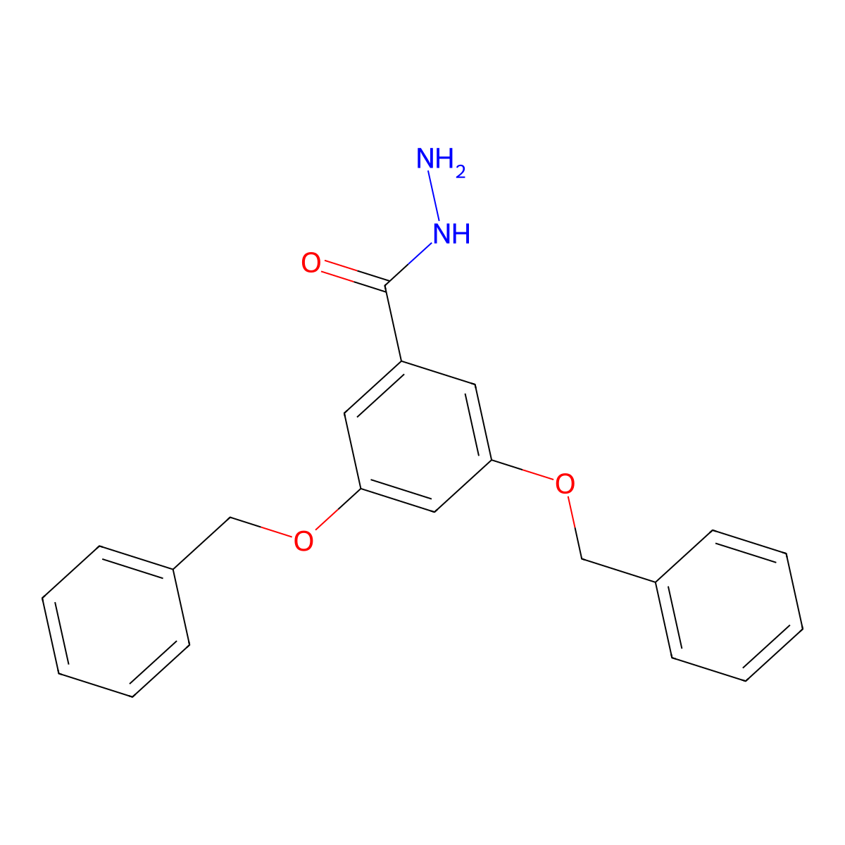 Benzoic acid, 3,5-bis(phenylmethoxy)-, hydrazide molecular structure, CAS 116168-85-5