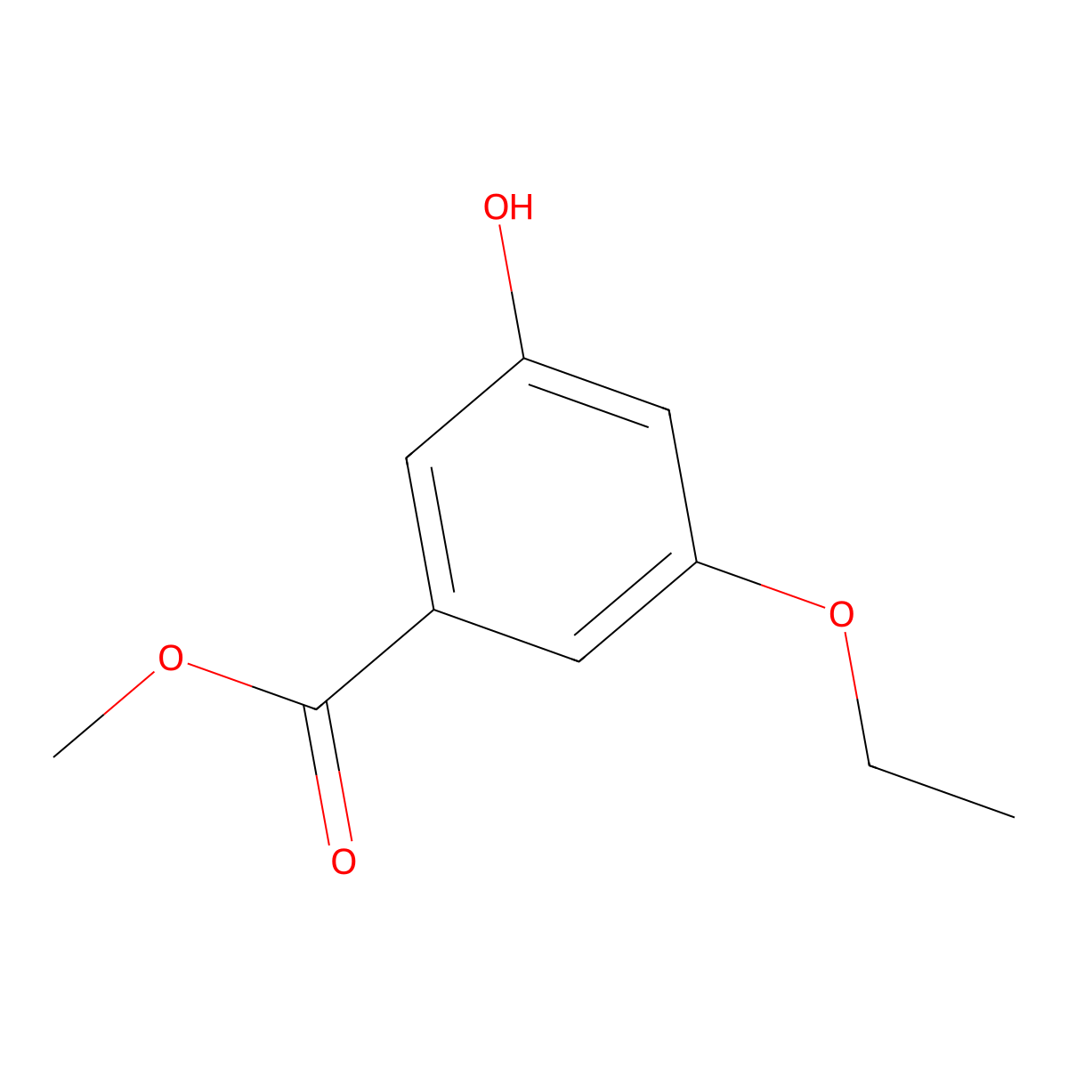 Methyl 3-ethoxy-5-hydroxybenzoate molecular structure, CAS 116169-07-4