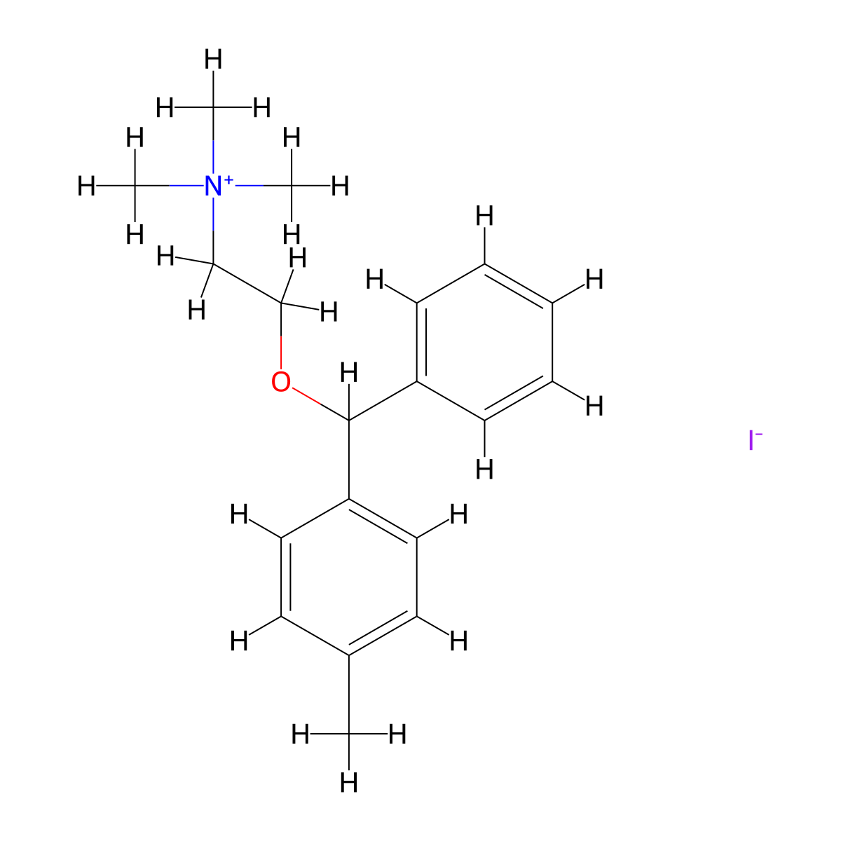 N-Methyl-4-methyldiphenhydramine molecular structure, CAS 116169-73-4