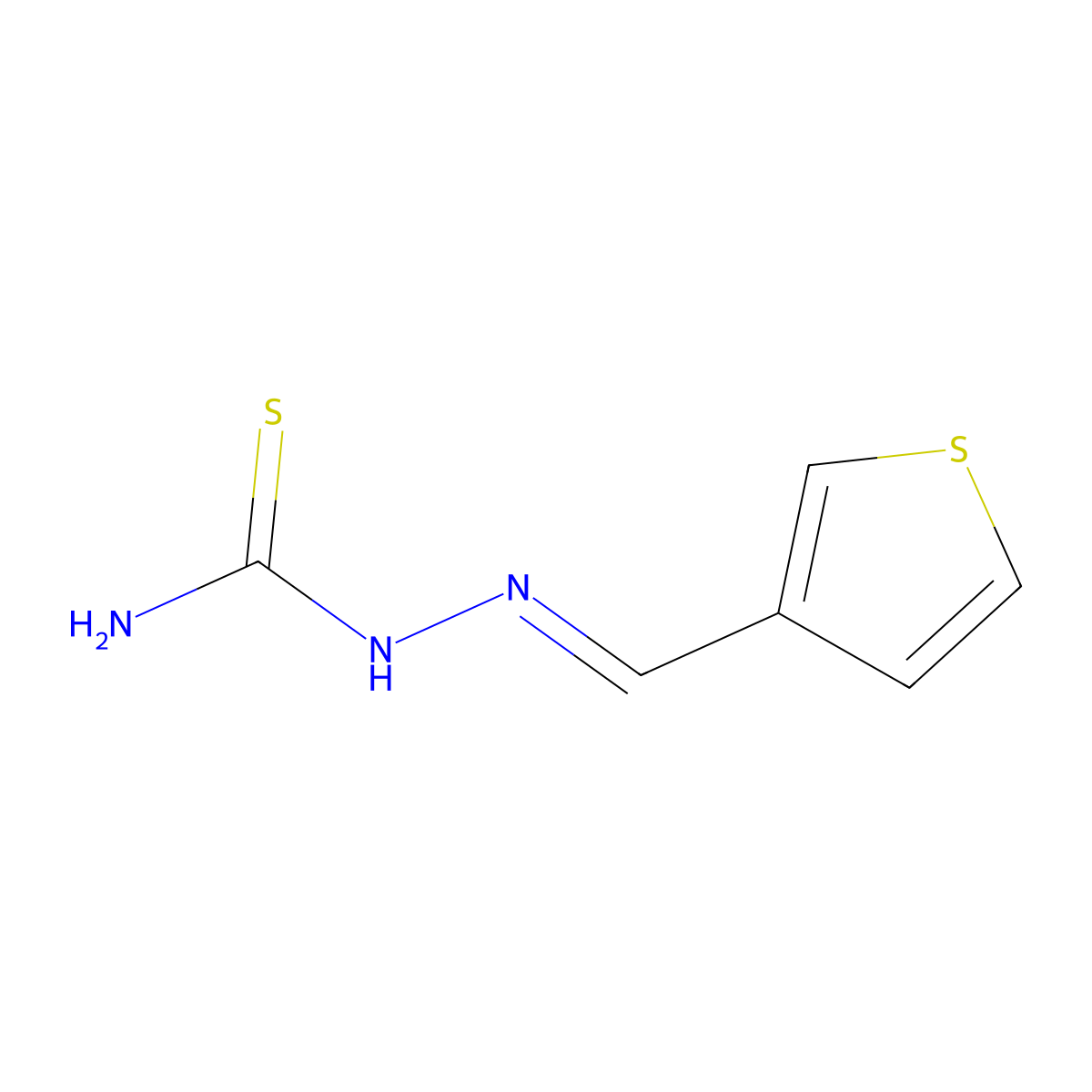 [(E)-3-thienylmethyleneamino]thiourea molecular structure, CAS 1161720-10-0