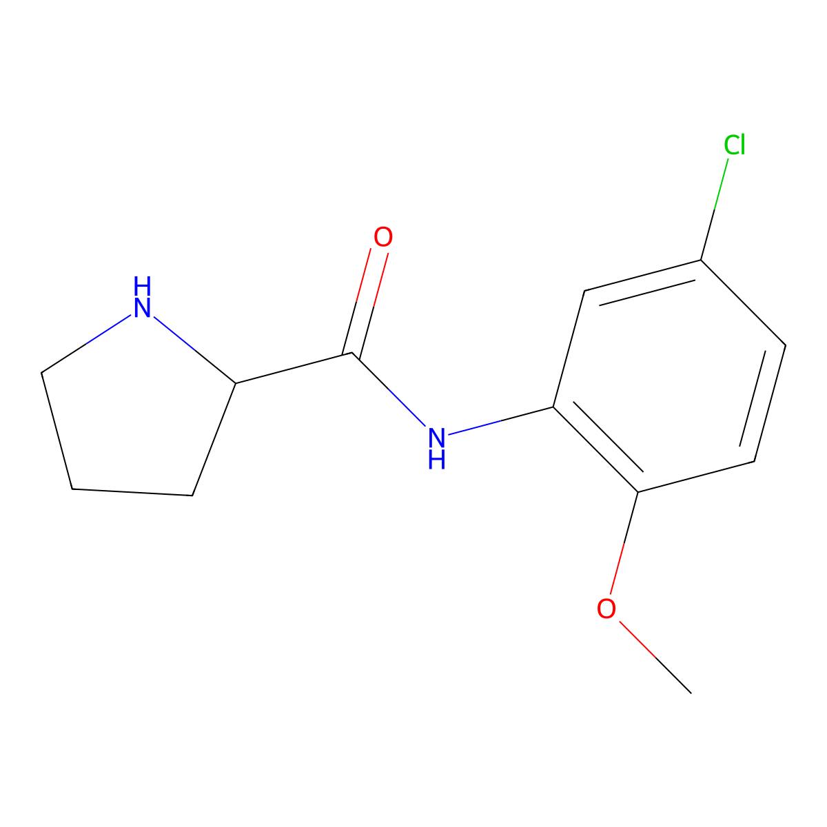 N-(5-Chloro-2-methoxyphenyl)pyrrolidine-2-carboxamide molecular structure, CAS 1161720-70-2