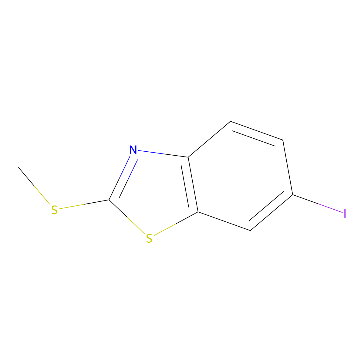6-Iodo-2-(methylthio)benzo[d]thiazole molecular structure, CAS 1161730-21-7