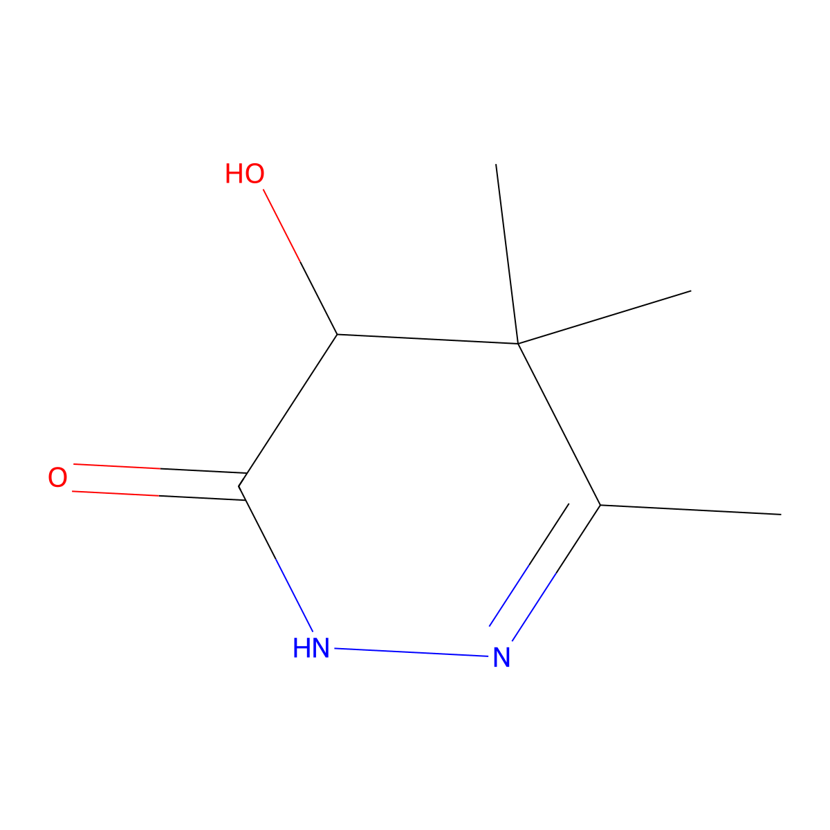 4-Hydroxy-5,5,6-trimethyl-4,5-dihydropyridazin-3(2H)-one molecular structure, CAS 1161737-36-5