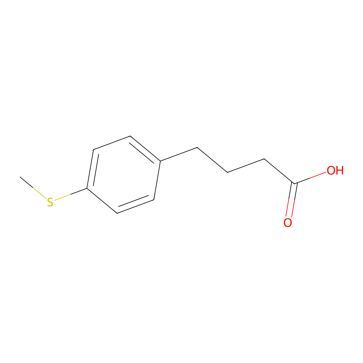 4-[4-(Methylsulfanyl)phenyl]butanoic acid molecular structure, CAS 116174-33-5