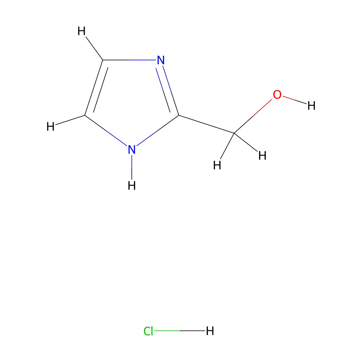 (1H-imidazol-2-yl)methanol hydrochloride molecular structure, CAS 116177-22-1