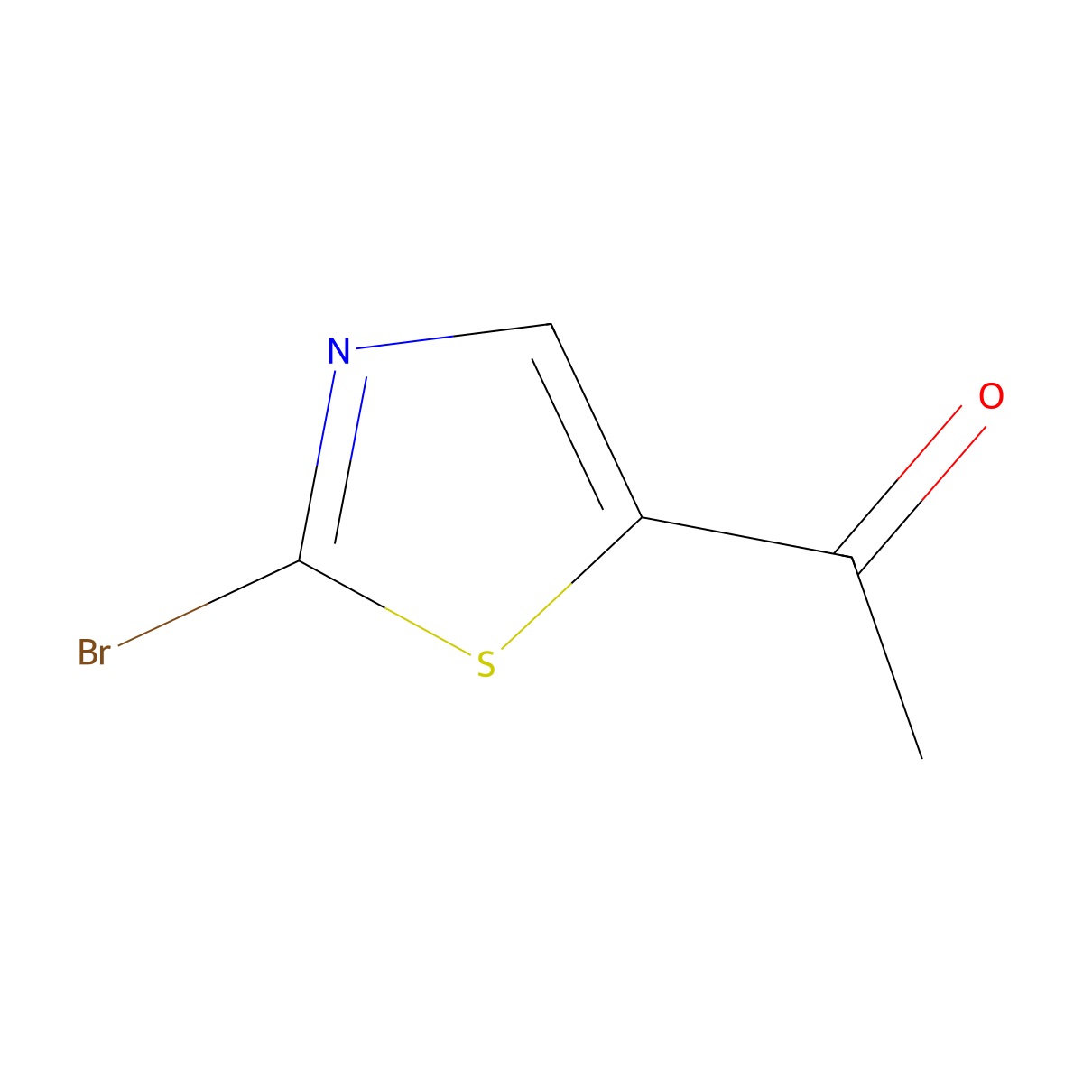 1-(2-Bromo-1,3-thiazol-5-yl)ethan-1-one molecular structure, CAS 1161776-13-1