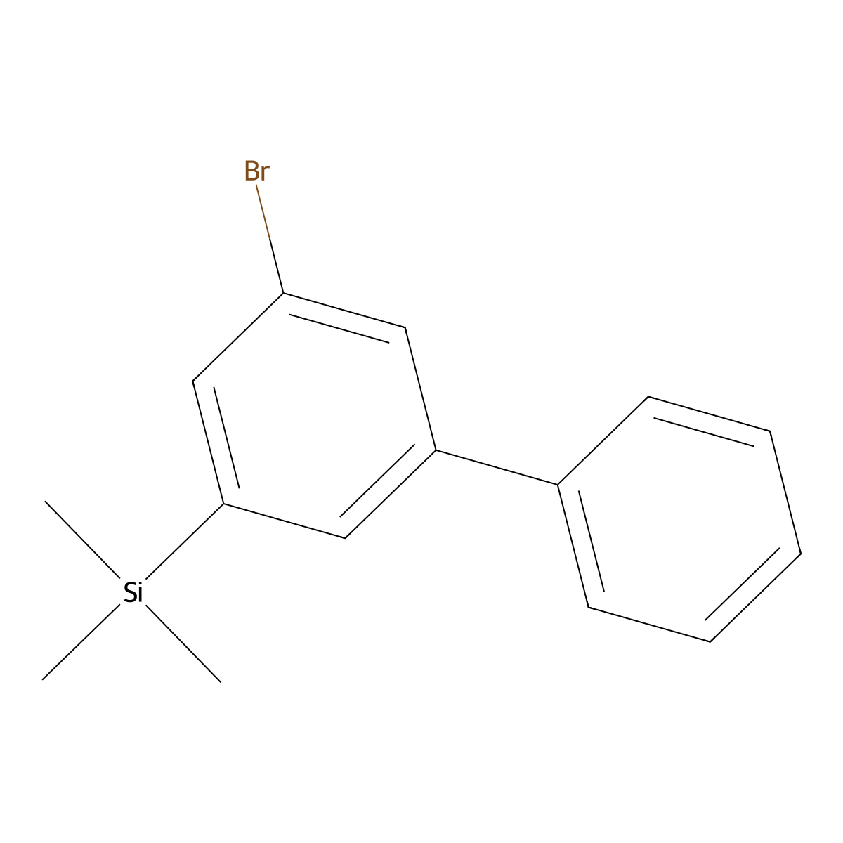 (3-Bromo-5-phenylphenyl)-trimethylsilane molecular structure, CAS 1161784-40-2