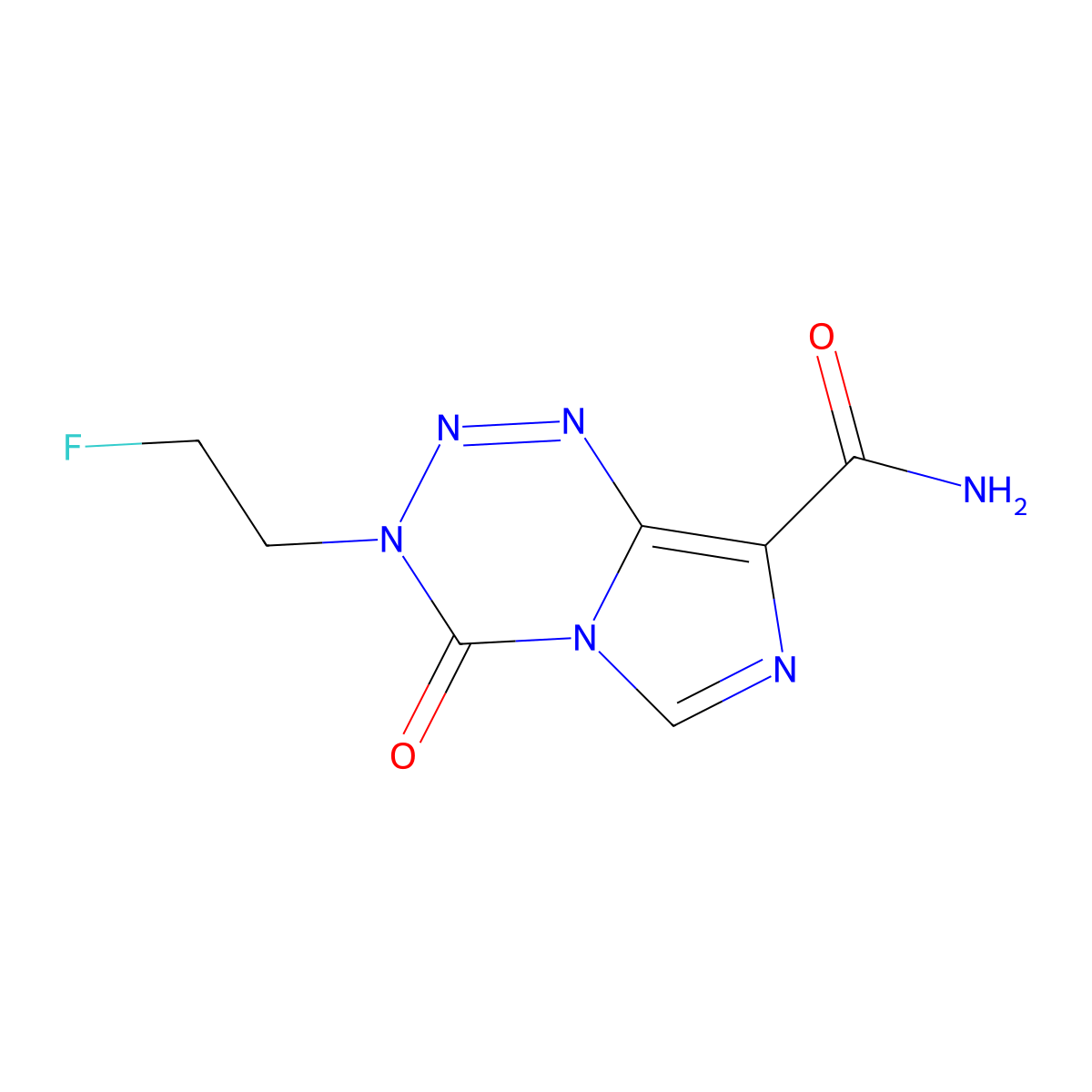 3-(2-Fluoroethyl)-4-oxoimidazo[5,1-d][1,2,3,5]tetrazine-8-carboxamide molecular structure, CAS 1161826-19-2
